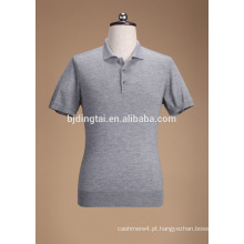 Camisa de malha de algodão masculino 2016